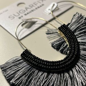 Black & White tassel Earrings